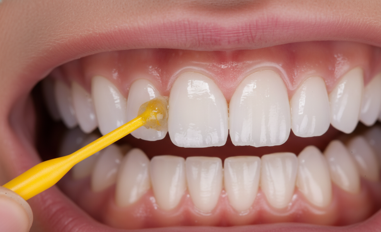 What do teeth look like under veneers — exposed dentin causes yellow tone, explained by Dr. Sara Pelaez Clinica Viena Medellín