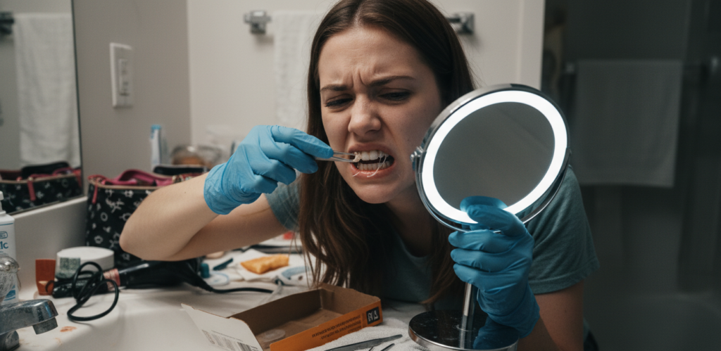 getting veneers removed at home